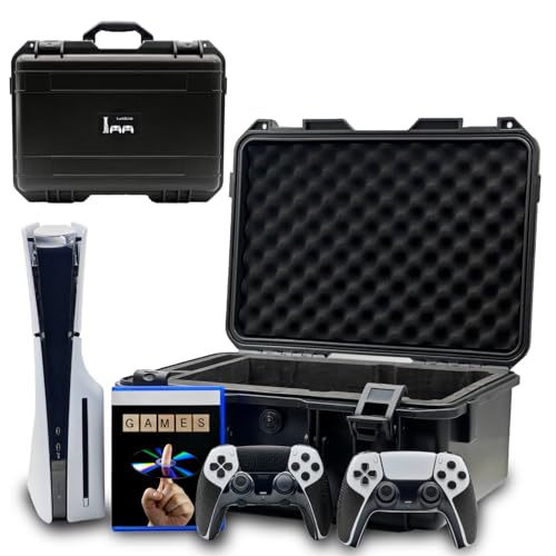 Luck&Link Tasche für PS5 Slim,Hard Shell Reisetasche Kompatibel mit Playstation 5 Slim Konsole, Controllern, PS5 Slim Tragetasche Schaumstoff für Standard und Digital Editions (for PS5 Slim (2023) Luck&Link Tasche für PS5 Slim,Hard Shell Reisetasche Kompatibel mit Playstation 5 Slim Konsole, Controllern, PS5 Slim Tragetasche Schaumstoff für Standard und Digital Editions (for PS5 Slim (2023) von Luck&Link