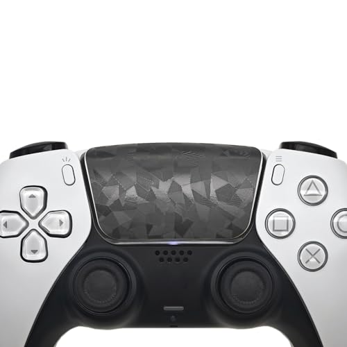 Luck&Link TouchProtect PS5DualSense/Edge Enhanced Texture Skin kompatibel mit Playstation5 Aufkleber für ps5 Touch Trackpad(Broken Diamonds-Schwarz,PS5DualSense(2pcs)) von Luck&Link