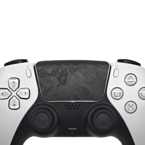 Luck&Link TouchProtect PS5DualSense/Edge Enhanced Texture Skin kompatibel mit Playstation5 Aufkleber für ps5 Touch Trackpad (Geschmiedete Kohlefaser-Schwarz,PS5DualSense(2pcs)) von Luck&Link