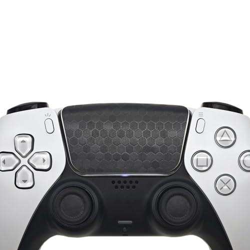 Luck&Link TouchProtect PS5DualSense/Edge Enhanced Texture Skin kompatibel mit Playstation5 Aufkleber für ps5 Touch Trackpad (PS5DualSense(2pcs),Waben-Schwarz) von Luck&Link