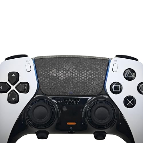 Luck&Link TouchProtect PS5DualSense/Edge Enhanced Texture Skin kompatibel mit Playstation5 Aufkleber für ps5 Touch Trackpad (PS5Edge(2pcs), Snake Scale-Schwarz) von Luck&Link