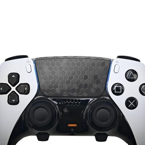 Luck&Link TouchProtect PS5DualSense/Edge Enhanced Texture Skin kompatibel mit Playstation5 Aufkleber für ps5 Touch Trackpad (PS5Edge(2pcs), Waben-Schwarz) von Luck&Link