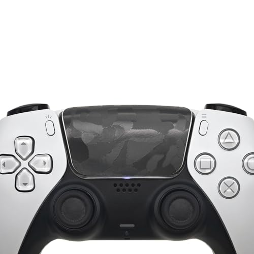 Luck&Link TouchProtect PS5DualSense/Edge Enhanced Texture Skin kompatibel mit Playstation5 Aufkleber für ps5 Touch Trackpad (Schattentarnung-Schwarz,PS5DualSense(2pcs)) von Luck&Link