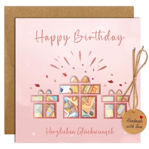 Geburtstagskarte Frau Geldgeschenke Verpackung, Geldgeschenke Geburtstag mit Umschläge, Geburtstagskarte Geldgeschenk Frau Mädchen, Geldkarte Geburtstag Geschenk Frauen von Luckeey