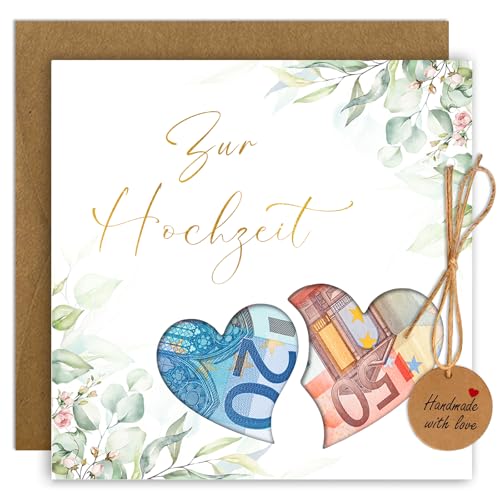 Luckeey Hochzeitskarte Geldgeschenk Verpackung, Hochzeitsgeschenke für Brautpaar, Originelle Geldgeschenk Karte Hochzeit, Geldgeschenk Hochzeit Personalisiert von Luckeey