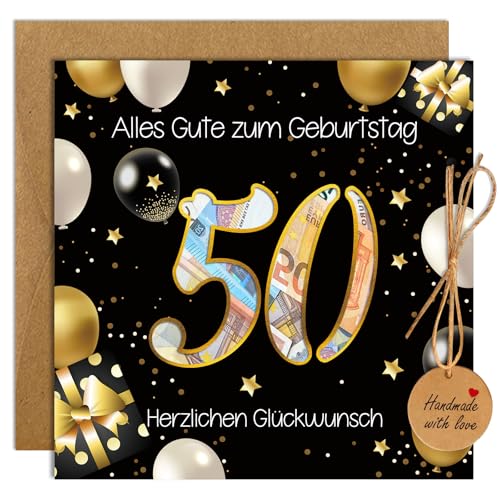 Geldgeschenke 50. Geburtstag Mann Frau, Lustige Geburtstagskarte 50 mann, Geschenke zum 50 Geburtstag Mann Frau für Party Hochzeit Jubiläum von Luckeey