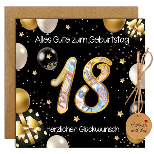 Coole Geschenke 18. Geburtstag Junge Mädchen, 18 Geldgeschenke Verpackung mit Umschlägen Grußkarte, Geschenk zum 18 Geburtstag Junge Mädchen für Party Jubiläum Coole Geschenke 18. Geburtstag Junge Mädchen, 18 Geldgeschenke Verpackung mit Umschlägen Grußkarte, Geschenk zum 18 Geburtstag Junge Mädchen für Party Jubiläum von Luckeey