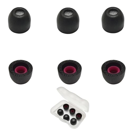 Ersatz-Ohrstöpsel aus Memory-Schaum, extra klein, für In-Ear-Ohrhörer, schwarz, 3 Paar von Luckvan