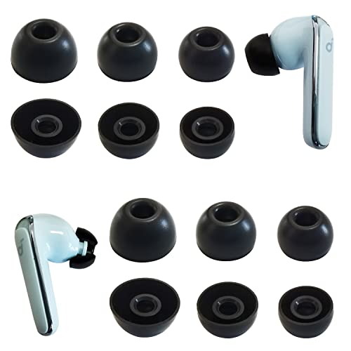 Luckvan Silikon-Ohrstöpsel für Anker Soundcore Life P3 Tips Ersatz-Ohrstöpsel für Soundcore Life P3/P2 Ohrhörer 6 Paar LMS schwarz von Luckvan