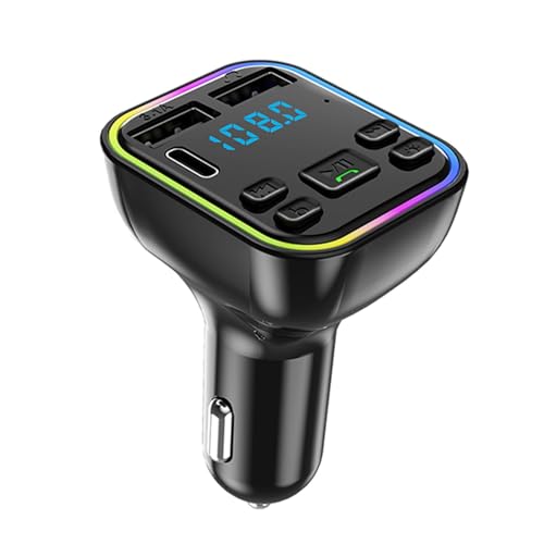 Auto-MP3-Receiver | Coloured Lights 5.0 Funkadapter | Dualer USB-Ladegerät-Autoradio-Adapter für Musical-U-Disks QC 3.0, PD 20 W, Freisprechen Auto-MP3-Receiver | Coloured Lights 5.0 Funkadapter | Dualer USB-Ladegerät-Autoradio-Adapter für Musical-U-Disks QC 3.0, PD 20 W, Freisprechen von Luckxing