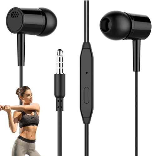 Luckxing In-Ear-Kopfhörer mit Geräuschisolierung, 3,5-mm-Ohrhörer mit Kabel - Ergonomische Kopfhörer mit kraftvollem, kräftigem Bass | Eingebautes Mikrofon, 3,5-mm-Klinkenstecker, hochwertige Luckxing In-Ear-Kopfhörer mit Geräuschisolierung, 3,5-mm-Ohrhörer mit Kabel - Ergonomische Kopfhörer mit kraftvollem, kräftigem Bass | Eingebautes Mikrofon, 3,5-mm-Klinkenstecker, hochwertige von Luckxing