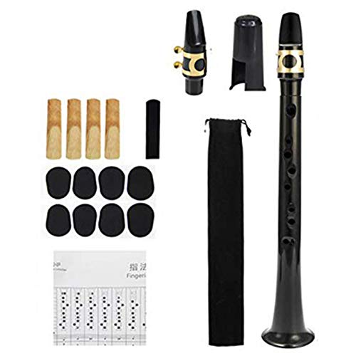 Pocket Saxophon Kit Tragbarer Sax Alto Mit 4 Stimmzungen, 8 Zahnpolster Und Eine Tragetasche Tragbares Kleines Saxophon Altsaxophon Geeignet Musikinstrument Tragbar Klein Saxophon Instrument von Luckxing