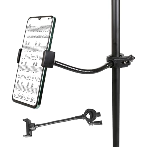 Smartphone-Halterung Für Mikrofonständer - Notenständer Smartphonehalter - Universelle Smartphonemontage Für Musikaufnahmen, Schlagzeug & Bühnenbedarf Smartphone-Halterung Für Mikrofonständer - Notenständer Smartphonehalter - Universelle Smartphonemontage Für Musikaufnahmen, Schlagzeug & Bühnenbedarf von Luckxing