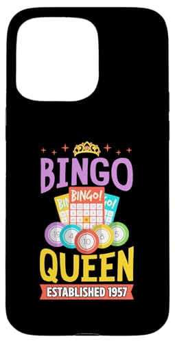 Bingo Queen gegründet 1957 Geburtsjahr Bingo Geburtstagsparty Hülle für iPhone 15 Pro Max Bingo Queen gegründet 1957 Geburtsjahr Bingo Geburtstagsparty Hülle für iPhone 15 Pro Max von Lucky Bingo Birthday Party Supplies for Grandma