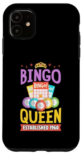 Bingo Queen gegründet 1960 Geburtsjahr Bingo Geburtstagsparty Hülle für iPhone 11 Bingo Queen gegründet 1960 Geburtsjahr Bingo Geburtstagsparty Hülle für iPhone 11 von Lucky Bingo Birthday Party Supplies for Grandma