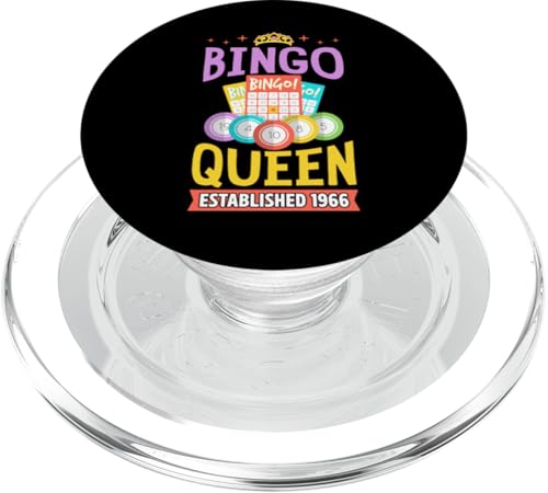 Bingo Queen gegründet 1966 Geburtsjahr Bingo Geburtstagsparty PopSockets PopGrip für MagSafe Bingo Queen gegründet 1966 Geburtsjahr Bingo Geburtstagsparty PopSockets PopGrip für MagSafe von Lucky Bingo Birthday Party Supplies for Grandma