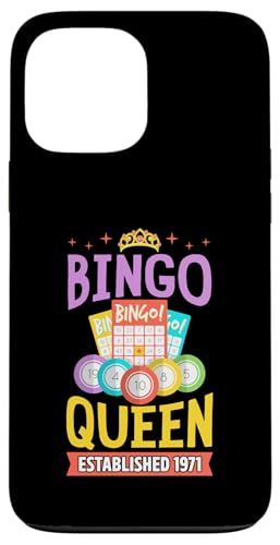 Bingo Queen gegründet 1971 Geburtsjahr Bingo Geburtstagsparty Hülle für iPhone 13 Pro Max Bingo Queen gegründet 1971 Geburtsjahr Bingo Geburtstagsparty Hülle für iPhone 13 Pro Max von Lucky Bingo Birthday Party Supplies for Grandma