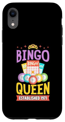 Bingo Queen gegründet 1971 Geburtsjahr Bingo Geburtstagsparty Hülle für iPhone XR Bingo Queen gegründet 1971 Geburtsjahr Bingo Geburtstagsparty Hülle für iPhone XR von Lucky Bingo Birthday Party Supplies for Grandma