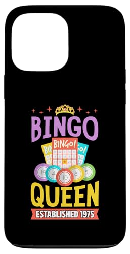 Bingo Queen gegründet 1975 Geburtsjahr Bingo Geburtstagsparty Hülle für iPhone 13 Pro Max Bingo Queen gegründet 1975 Geburtsjahr Bingo Geburtstagsparty Hülle für iPhone 13 Pro Max von Lucky Bingo Birthday Party Supplies for Grandma