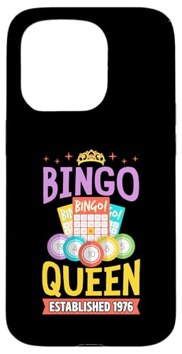 Bingo Queen gegründet 1976 Geburtsjahr Bingo Geburtstagsparty Hülle für iPhone 15 Pro Bingo Queen gegründet 1976 Geburtsjahr Bingo Geburtstagsparty Hülle für iPhone 15 Pro von Lucky Bingo Birthday Party Supplies for Grandma