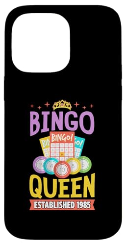 Bingo Queen gegründet 1985 Geburtsjahr Bingo Geburtstagsparty Hülle für iPhone 14 Pro Max Bingo Queen gegründet 1985 Geburtsjahr Bingo Geburtstagsparty Hülle für iPhone 14 Pro Max von Lucky Bingo Birthday Party Supplies for Grandma