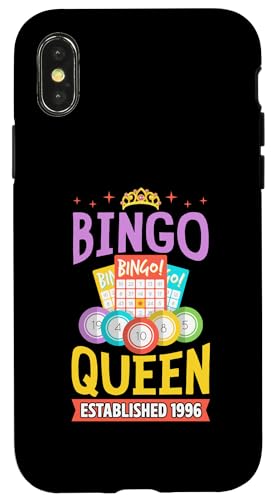 Bingo Queen gegründet 1996 Geburtsjahr Bingo Geburtstagsparty Hülle für iPhone X/XS Bingo Queen gegründet 1996 Geburtsjahr Bingo Geburtstagsparty Hülle für iPhone X/XS von Lucky Bingo Birthday Party Supplies for Grandma