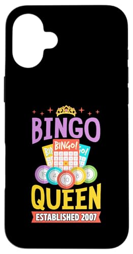 Bingo Queen gegründet 2007 Geburtsjahr Bingo Geburtstagsparty Hülle für iPhone 16 Plus Bingo Queen gegründet 2007 Geburtsjahr Bingo Geburtstagsparty Hülle für iPhone 16 Plus von Lucky Bingo Birthday Party Supplies for Grandma