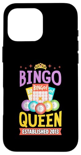 Bingo Queen gegründet 2013 Geburtsjahr Bingo Geburtstagsparty Hülle für iPhone 16 Pro Max Bingo Queen gegründet 2013 Geburtsjahr Bingo Geburtstagsparty Hülle für iPhone 16 Pro Max von Lucky Bingo Birthday Party Supplies for Grandma