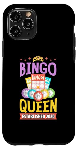 Bingo Queen gegründet 2020 Geburtsjahr Bingo Geburtstagsfeier Hülle für iPhone 11 Pro von Lucky Bingo Birthday Party Supplies for Grandma