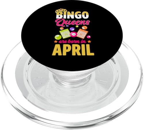 Bingo Queens Are Born In April Geburtsmonat Bingo Queen PopSockets PopGrip für MagSafe Bingo Queens Are Born In April Geburtsmonat Bingo Queen PopSockets PopGrip für MagSafe von Lucky Bingo Birthday Party Supplies for Grandma