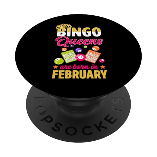Bingo Queens Are Born In Februar Birthth Month Bingo Queen PopSockets Klebender PopGrip Bingo Queens Are Born In Februar Birthth Month Bingo Queen PopSockets Klebender PopGrip von Lucky Bingo Birthday Party Supplies for Grandma
