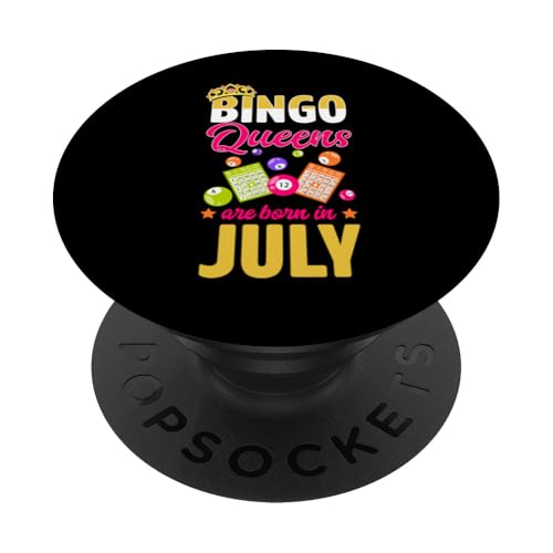 Bingo Queens Are Born In Juli Geburtsmonat Bingo Queen PopSockets Klebender PopGrip von Lucky Bingo Birthday Party Supplies for Grandma