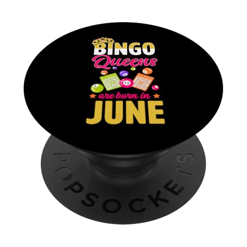 Bingo Queens Are Born In Juni Birth Month Bingo Queen PopSockets Klebender PopGrip Bingo Queens Are Born In Juni Birth Month Bingo Queen PopSockets Klebender PopGrip von Lucky Bingo Birthday Party Supplies for Grandma
