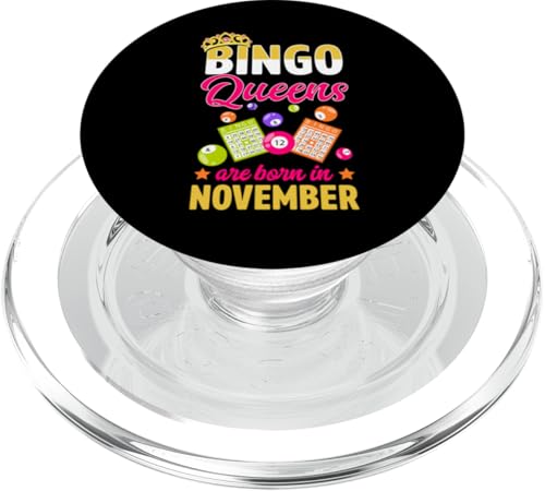Bingo Queens Are Born In November Birthth Month Bingo Queen PopSockets PopGrip für MagSafe Bingo Queens Are Born In November Birthth Month Bingo Queen PopSockets PopGrip für MagSafe von Lucky Bingo Birthday Party Supplies for Grandma
