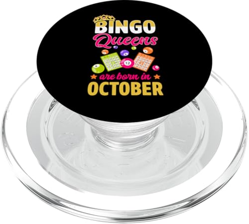 Bingo Queens Are Born In October Birthth Month Bingo Queen PopSockets PopGrip für MagSafe Bingo Queens Are Born In October Birthth Month Bingo Queen PopSockets PopGrip für MagSafe von Lucky Bingo Birthday Party Supplies for Grandma