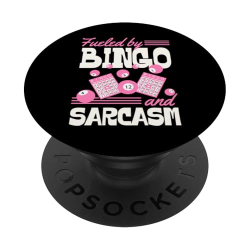 Angetrieben von Bingo und Sarkasmus Sassy Bingo Queen PopSockets Klebender PopGrip von Lucky Bingo Squad Merch for Senior Bingo Night