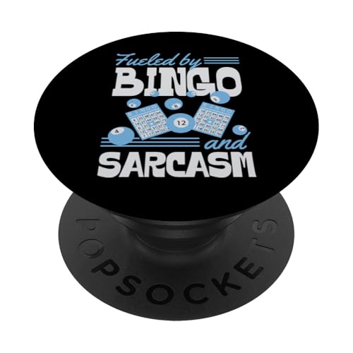 Angetrieben von Bingo und Sarkasmus Sassy Bingo Queen PopSockets Klebender PopGrip von Lucky Bingo Squad Merch for Senior Bingo Night