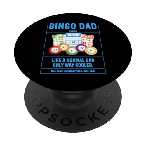 Bingo Dad Definition Wie ein normaler Vater nur cooler PopSockets Klebender PopGrip von Lucky Bingo Squad Merch for Senior Bingo Night