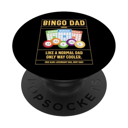 Bingo Dad Definition Wie ein normaler Vater nur cooler PopSockets Klebender PopGrip von Lucky Bingo Squad Merch for Senior Bingo Night
