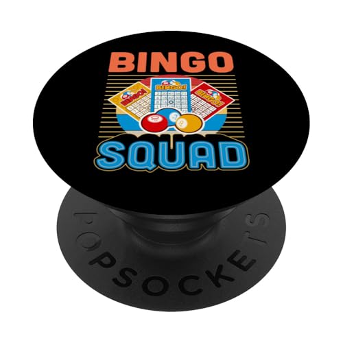 Bingo Squad Passende Bingo-Gruppe im Retro-Stil PopSockets Klebender PopGrip von Lucky Bingo Squad Merch for Senior Bingo Night
