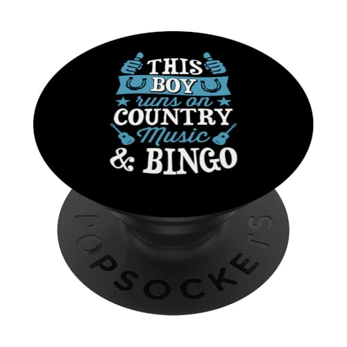 Dieser Junge spielt Country-Musik und Bingo PopSockets Klebender PopGrip von Lucky Bingo Squad Merch for Senior Bingo Night