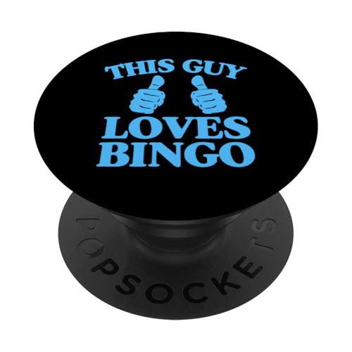 Dieser Typ liebt Bingo Two Thumbs PopSockets Klebender PopGrip von Lucky Bingo Squad Merch for Senior Bingo Night