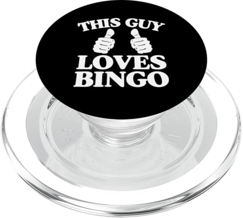 Dieser Typ liebt Bingo Two Thumbs PopSockets PopGrip für MagSafe von Lucky Bingo Squad Merch for Senior Bingo Night