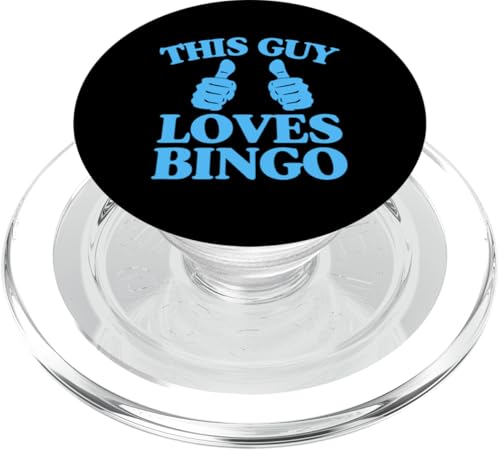 Dieser Typ liebt Bingo Two Thumbs PopSockets PopGrip für MagSafe von Lucky Bingo Squad Merch for Senior Bingo Night