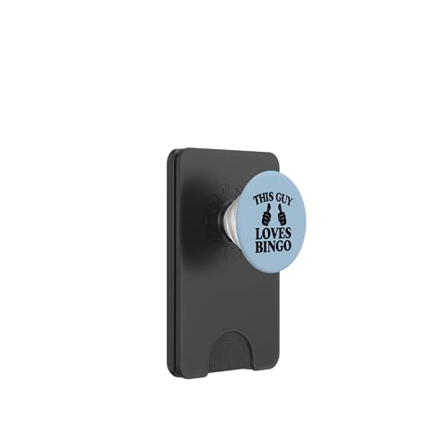 Dieser Typ liebt Bingo Two Thumbs PopSockets PopWallet für MagSafe von Lucky Bingo Squad Merch for Senior Bingo Night