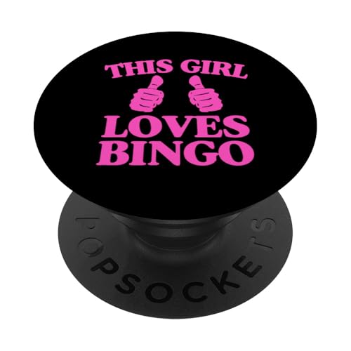 Dieses Mädchen liebt Bingo Two Thumbs PopSockets Klebender PopGrip Dieses Mädchen liebt Bingo Two Thumbs PopSockets Klebender PopGrip von Lucky Bingo Squad Merch for Senior Bingo Night
