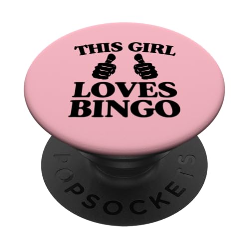 Dieses Mädchen liebt Bingo Two Thumbs PopSockets Klebender PopGrip von Lucky Bingo Squad Merch for Senior Bingo Night