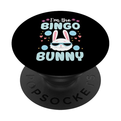 I'm The Bingo Bunny Floral Matching Family Osterhase PopSockets Klebender PopGrip von Lucky Bingo Squad Merch for Senior Bingo Night