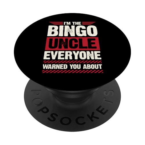 Ich bin der Bingo-Onkel, vor dem dich alle gewarnt haben PopSockets Klebender PopGrip von Lucky Bingo Squad Merch for Senior Bingo Night
