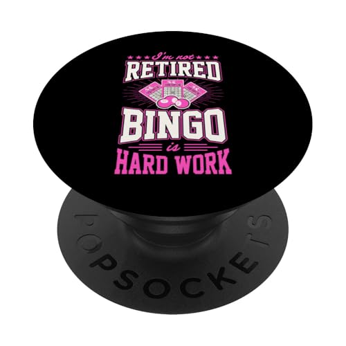 Ich bin nicht im Ruhestand Bingo ist harte Arbeit Lustige Ruhestandsparty PopSockets Klebender PopGrip Ich bin nicht im Ruhestand Bingo ist harte Arbeit Lustige Ruhestandsparty PopSockets Klebender PopGrip von Lucky Bingo Squad Merch for Senior Bingo Night